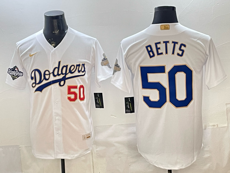 Men 2026 Los Angeles Dodgers #50 betts White Game Nike MLB Jersey 0402002